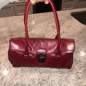 Red Leather Prada Shoulder Bag - “Vitello Easy”